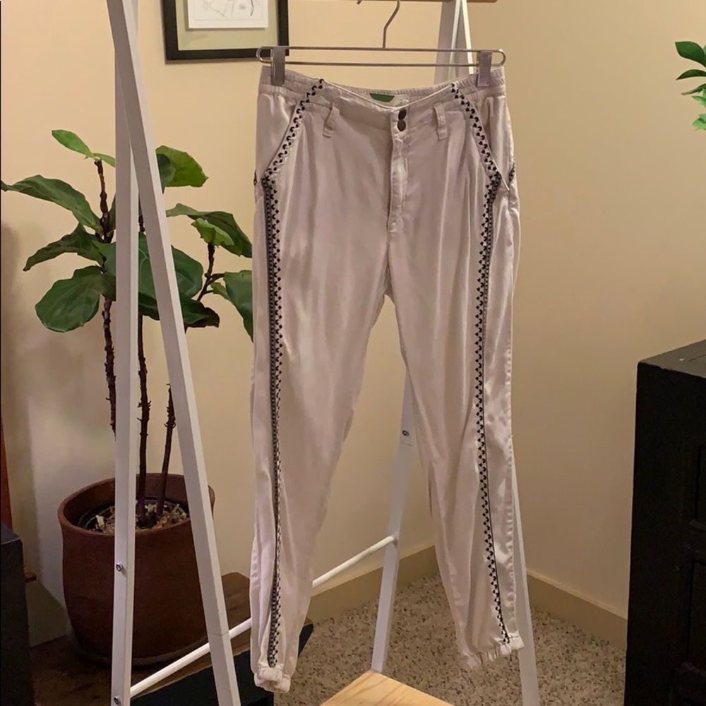 Anthropologie Embroidered Jogger Pants - Size XS